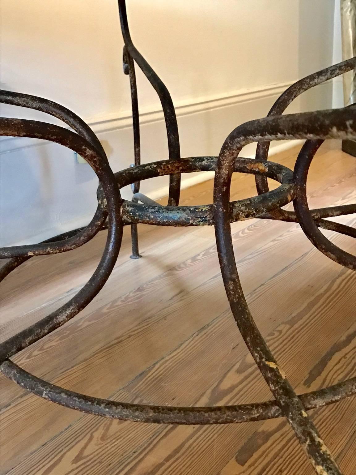 Large French 19th Century Iron Garden Table 1