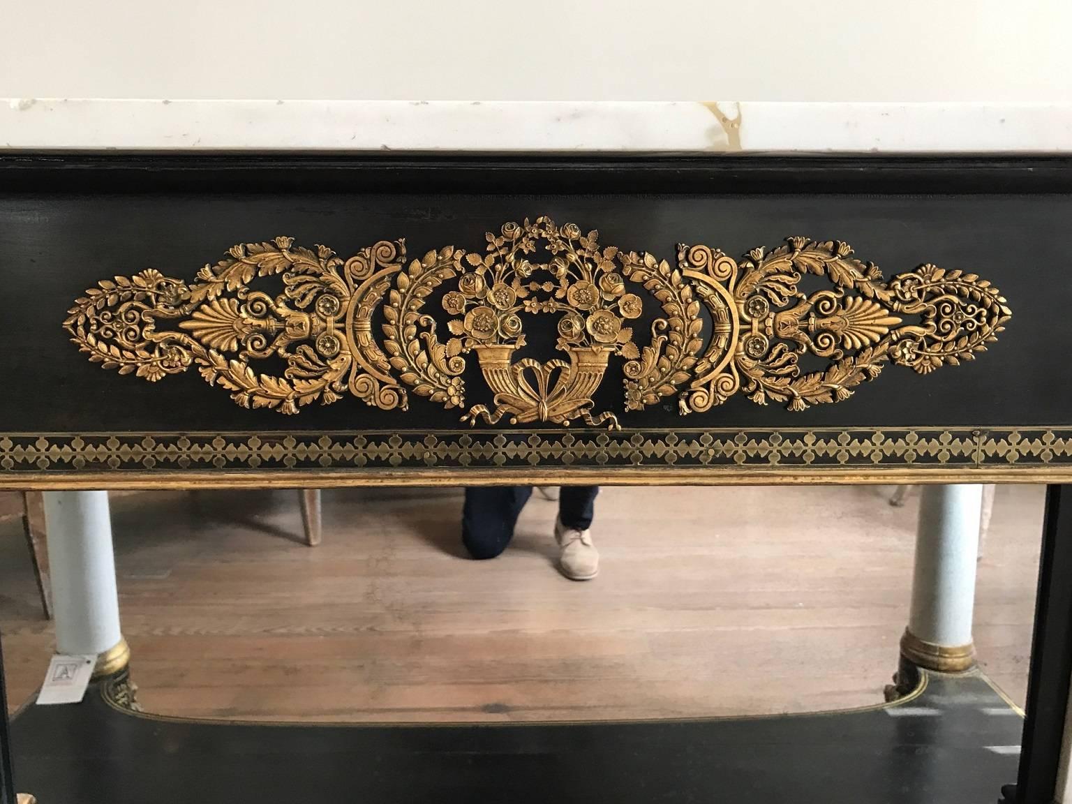 19th Century Exceptional American Classical Console Table, New York, circa 1815 For Sale