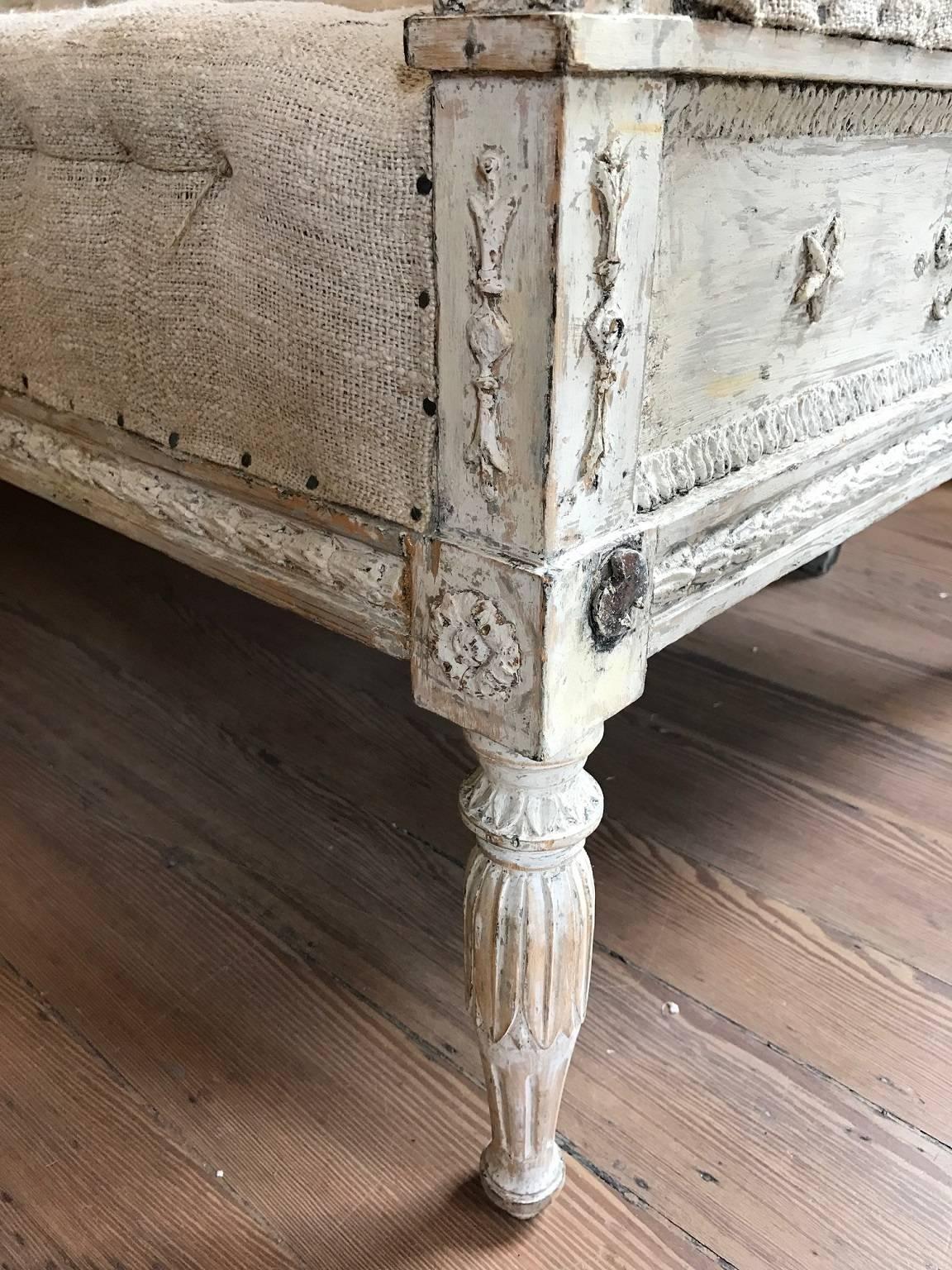 Painted Swedish Gustavian Sofa