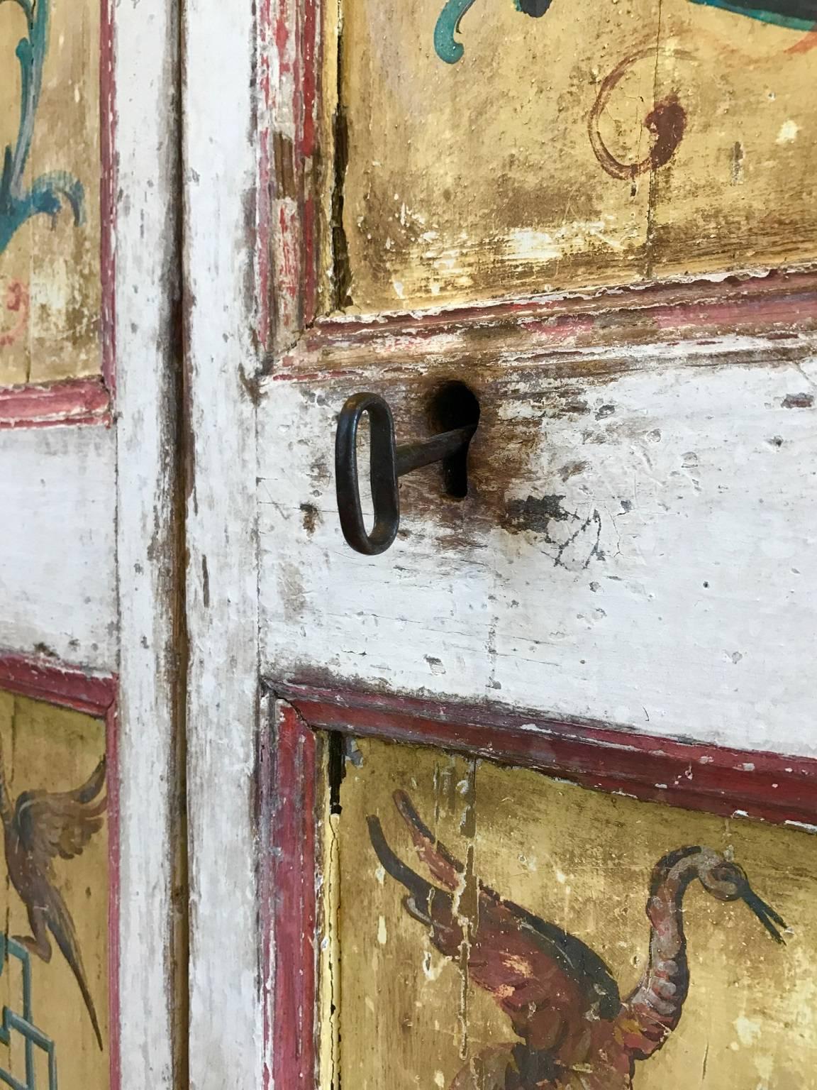 18th Century Italian Painted Cupboard For Sale 1