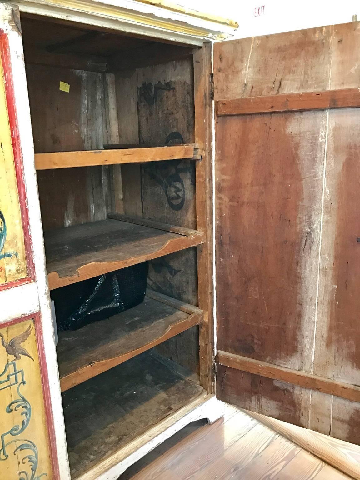 18th Century Italian Painted Cupboard For Sale 4