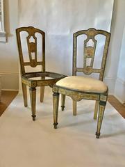 Four 18th Century Italian Painted Side Chairs
