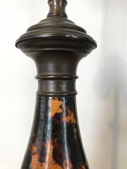 Pair of Faux-Tortoise Table Lamps
