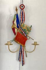 Pair of Italian Tole Sconces celebrating France