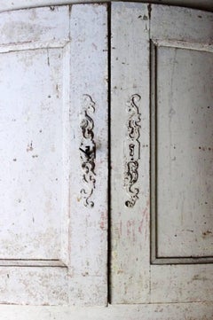 Pair of 18th Century Corner Cabinets, Original Paint