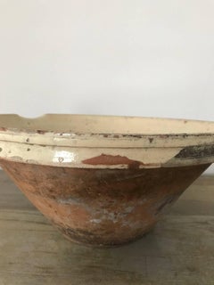 Antique French Earthenware Tian Bowl, Mid-19th Century