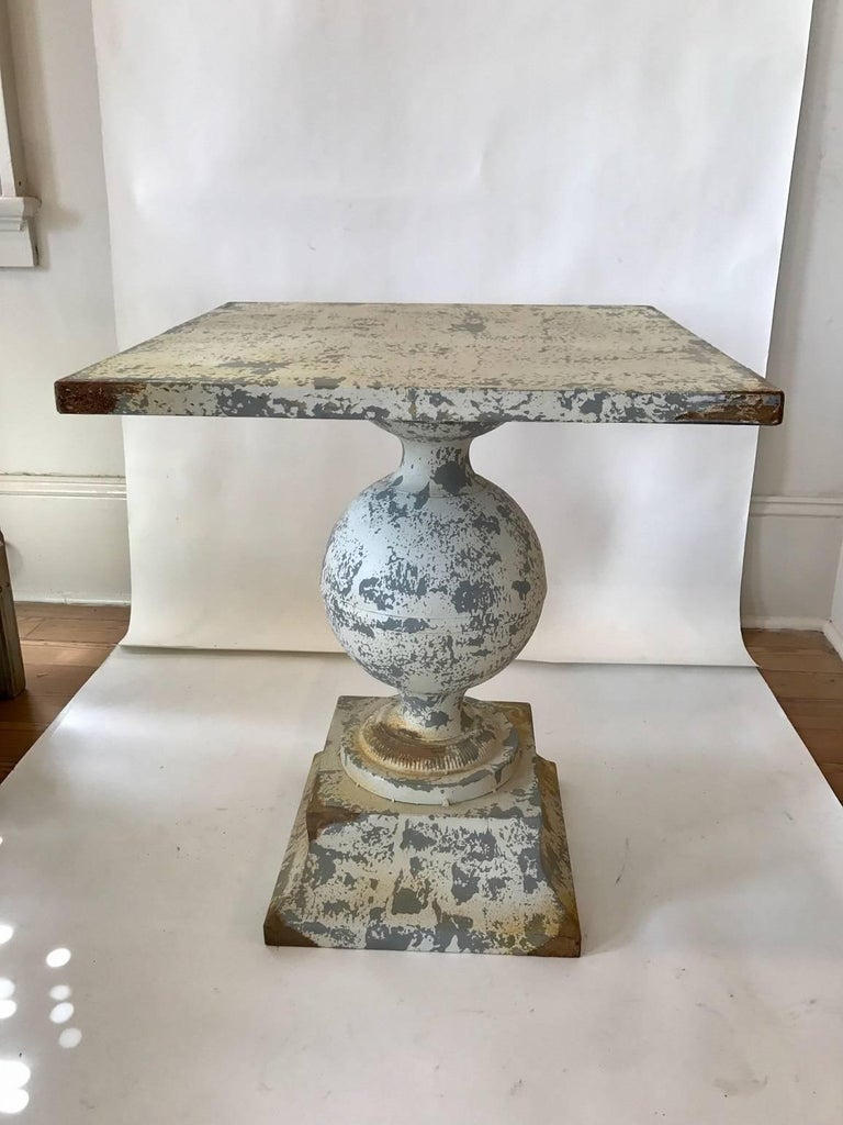 Zinc Garden Table For Sale at 1stDibs