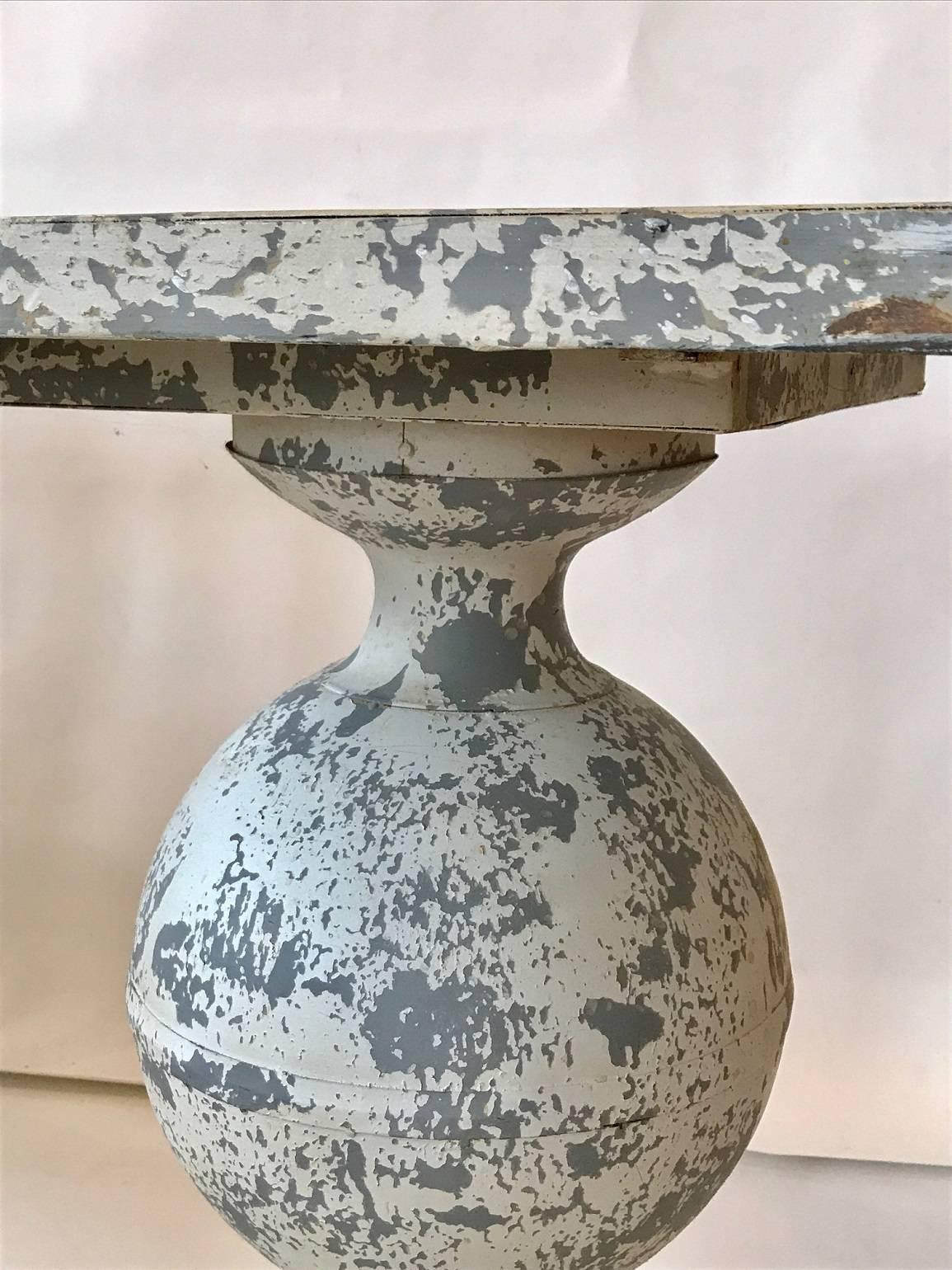 Neoclassical Zinc Garden Table For Sale