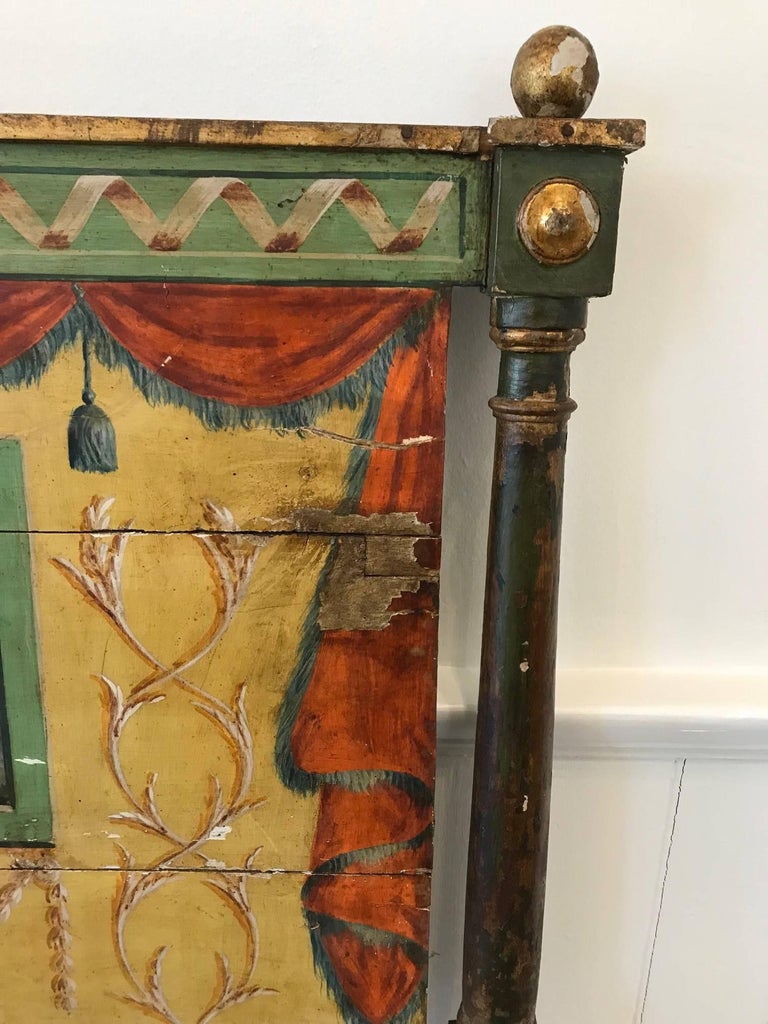 Pair 19th Century Italian Painted Twin Headboards For Sale at 1stDibs