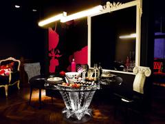 Lalique Cactus Crystal Round Dining or Entryway Table