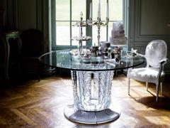 Lalique Chene Crystal Dining or Entryway Table