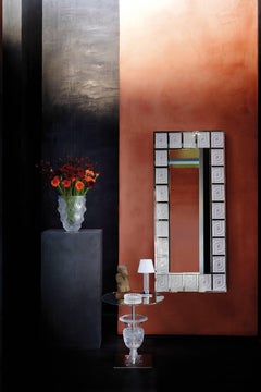 Lalique Clear Crystal Versailles Pedestal Side or Accent Table