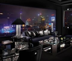 Lalique Maison Polished Steel Masque De Femme Side Table