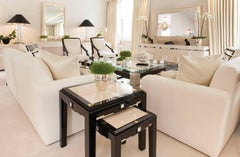 Lalique Maison Ivory Silk Classic Armchair with Victoire Crystal Accent