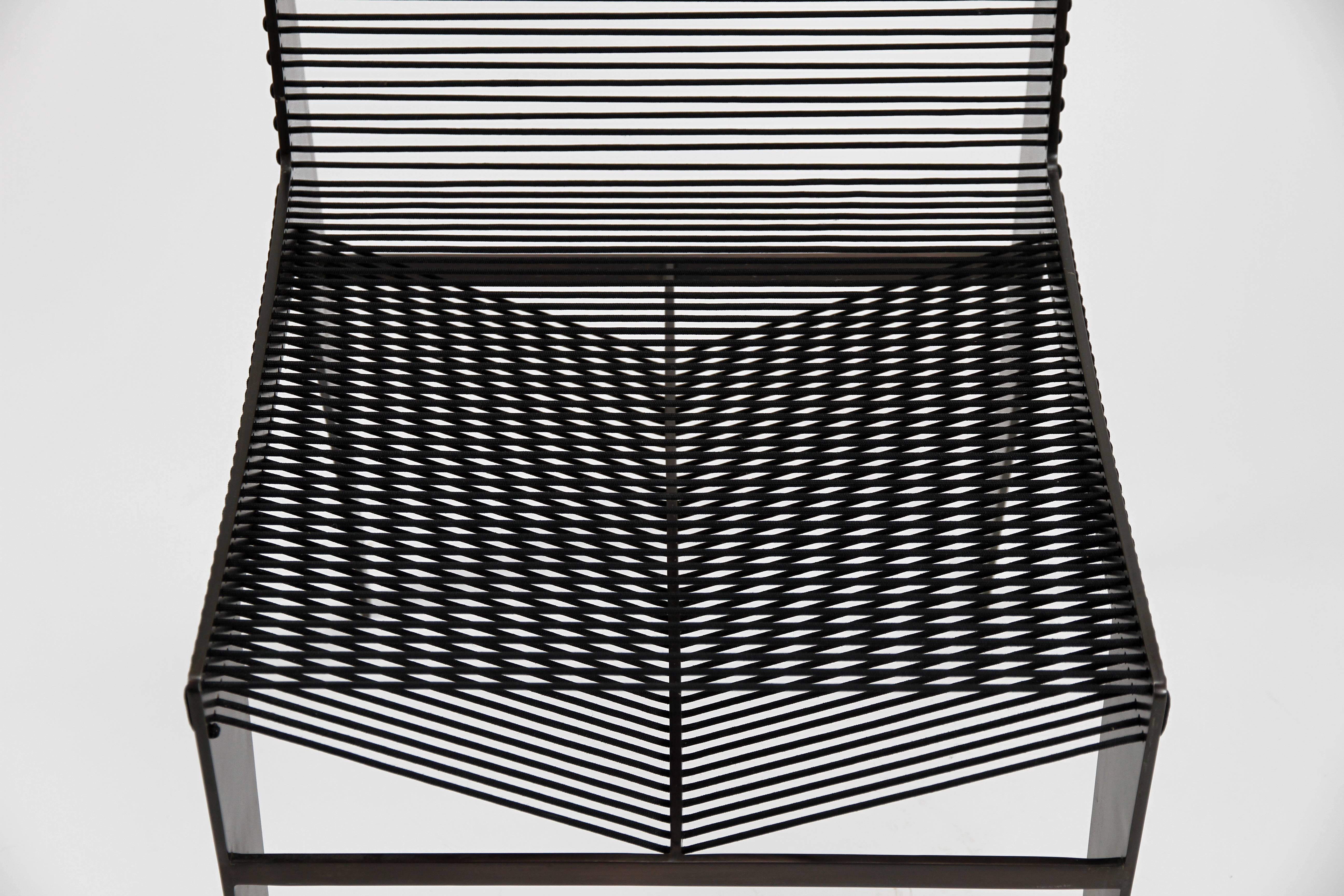 American Icon Chair in Powder Coated Steel and Rope by Christopher Kreiling For Sale