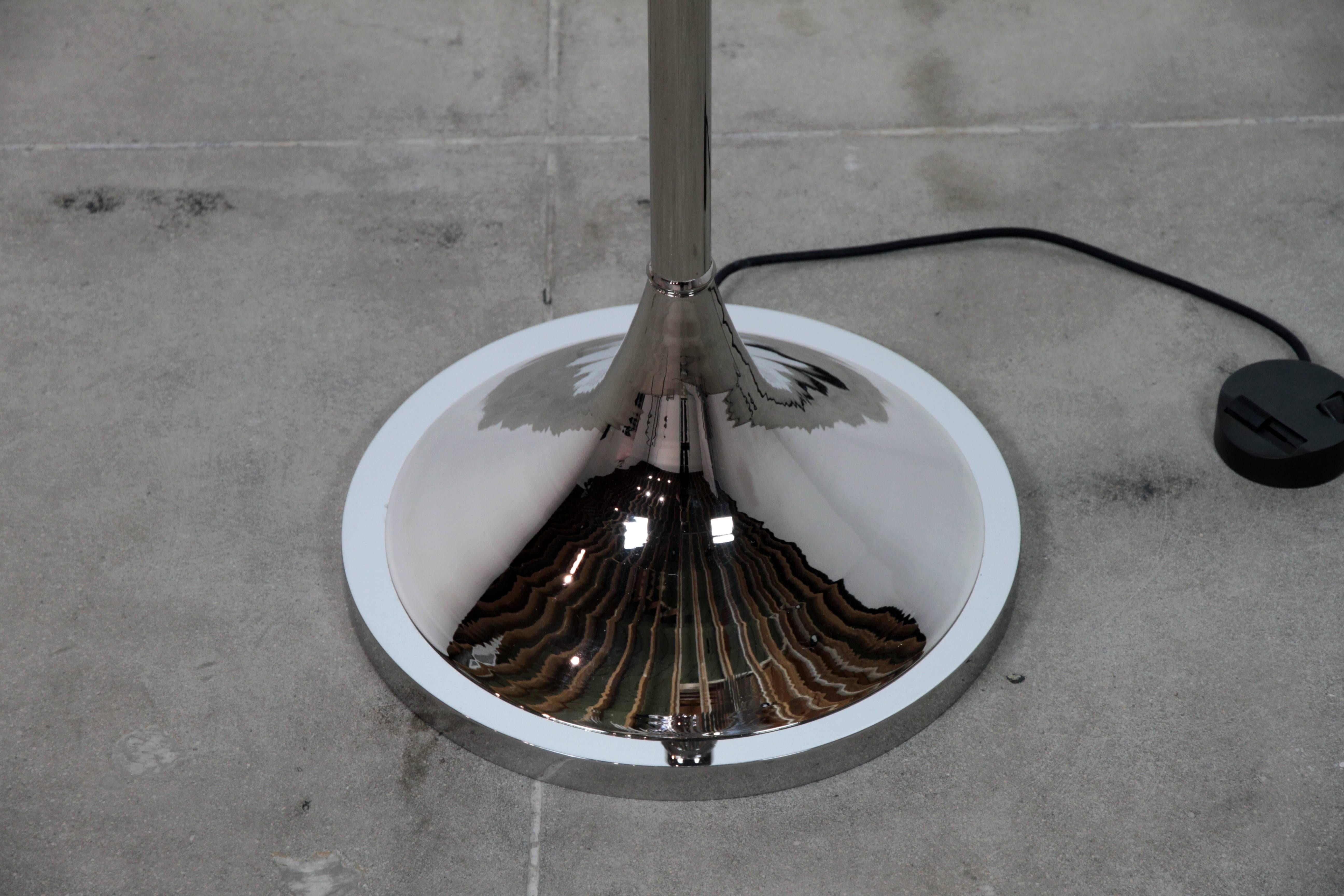 Plated California King Palm Tree Floor Lamp in stainless steel by Christopher Kreiling