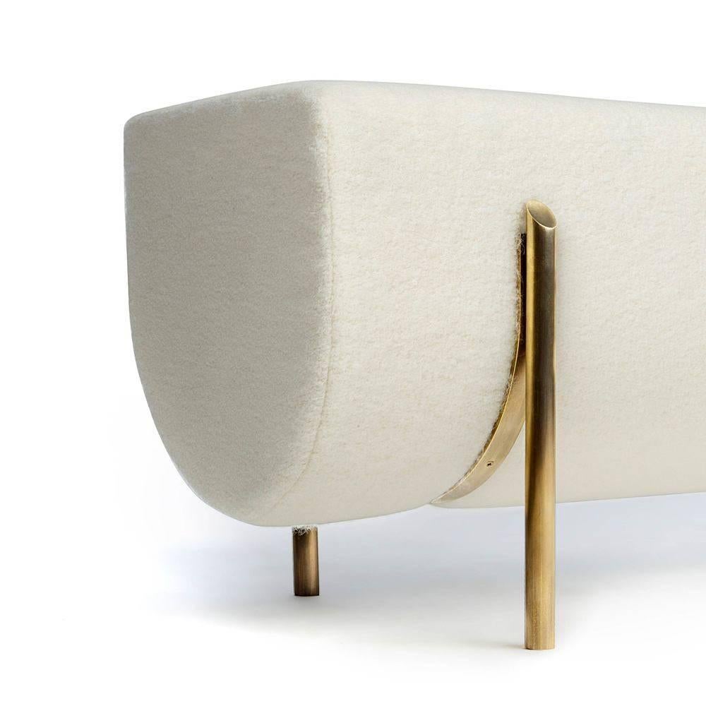 Sempione bench

Measures: W 58” x D 18” x H 18”
COM: 4 YDS
COL: 72 SQFT (add 10%)

Standard finishes:

Oil rubbed bronze, un-lacquered brass or burnished brass
Shown in un-lacquered brass.
 