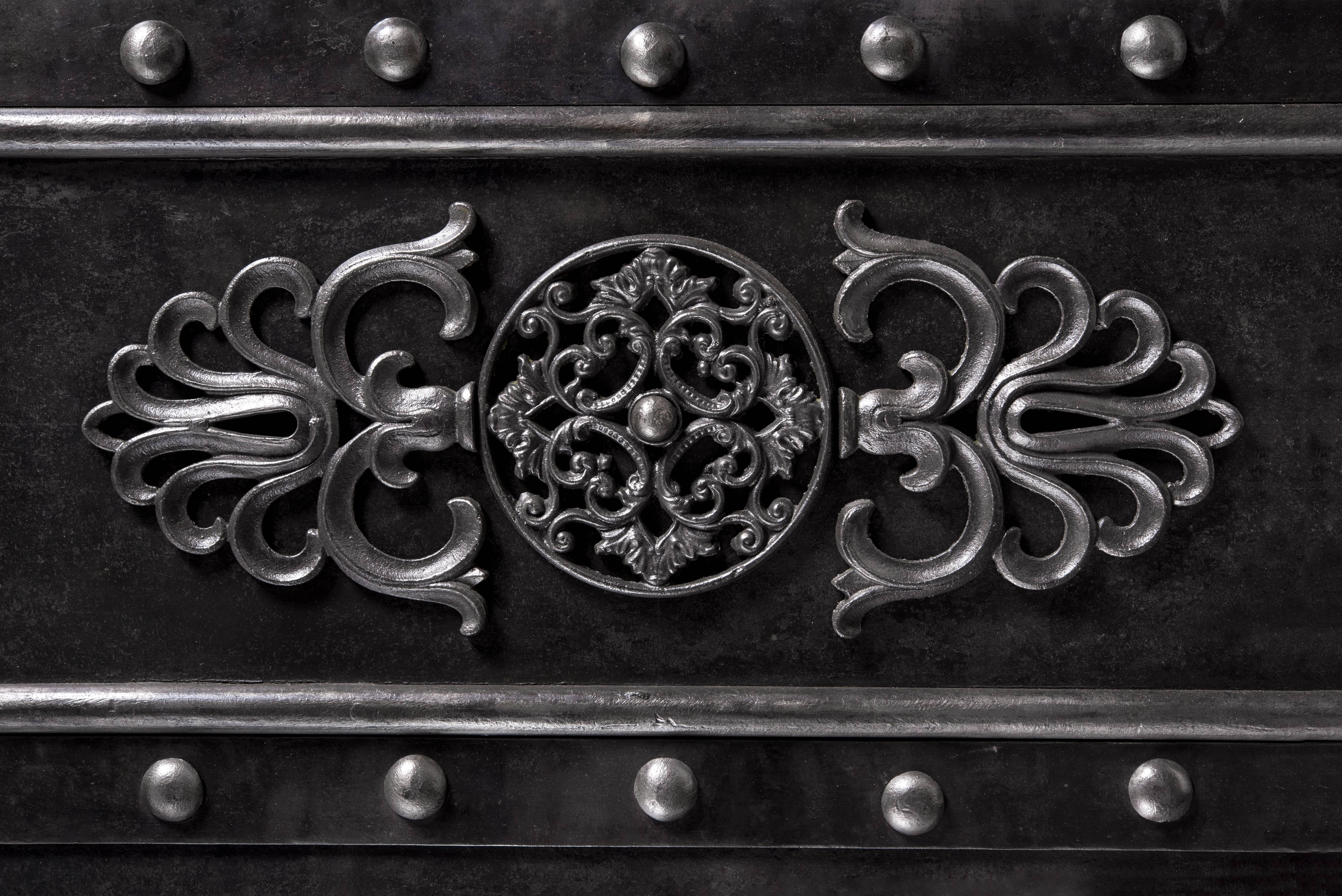 Hand-Crafted 19th Century Italian Doubledoor Antique Safe