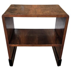 Italian 1940s Art Deco Midcentury Wooden Bar Side Cocktail Table