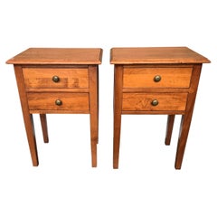Pair of Italian Rustic Country Tuscany Wood Night Stands Bed or Side Tables