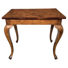 Italian Mid-Century Art Deco Walnut Burl Wood Writing Desk Table
