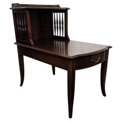 Antique Italian Walnut Side Table Sofa Table