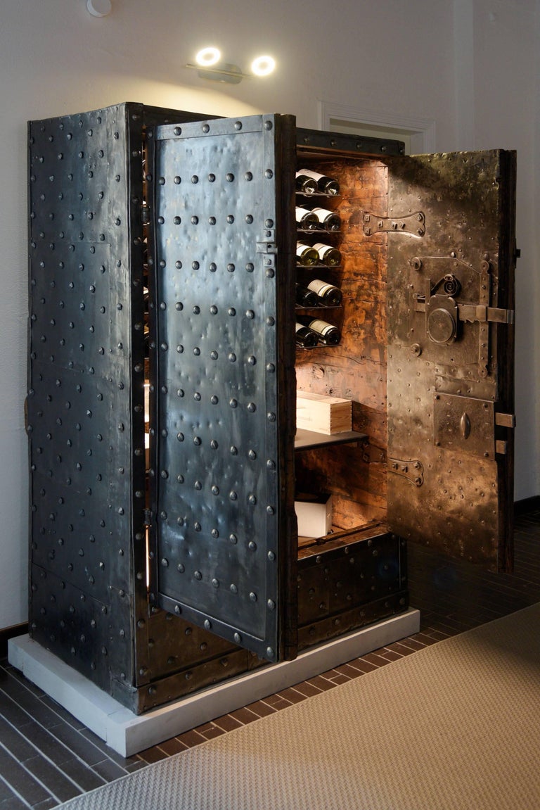 Wine Cabinet in 18th Century Italian Antique Hobnail Safe ...