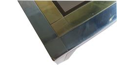 Chrome and Brass Frame Coffee Table