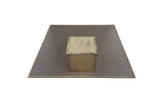 Etched Coffee Table in Massive Brass in the Style off Maison Jansen