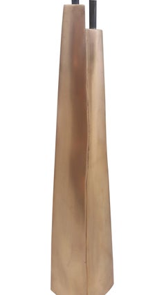 Amazing Pair of Bronze Table Lamps, Mid-Century Modern