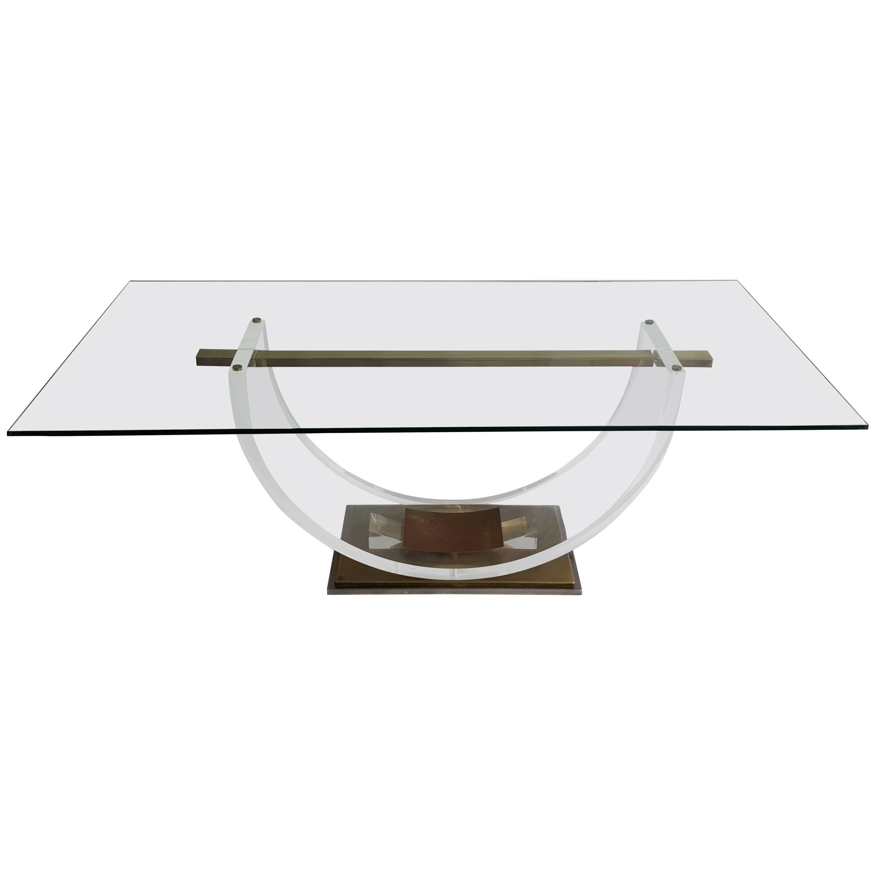 Vintage Lucite Dining Table from "Hollis Jones" for Belgo Chrome