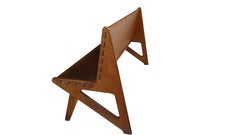 Large Sculptural Wooden Bench