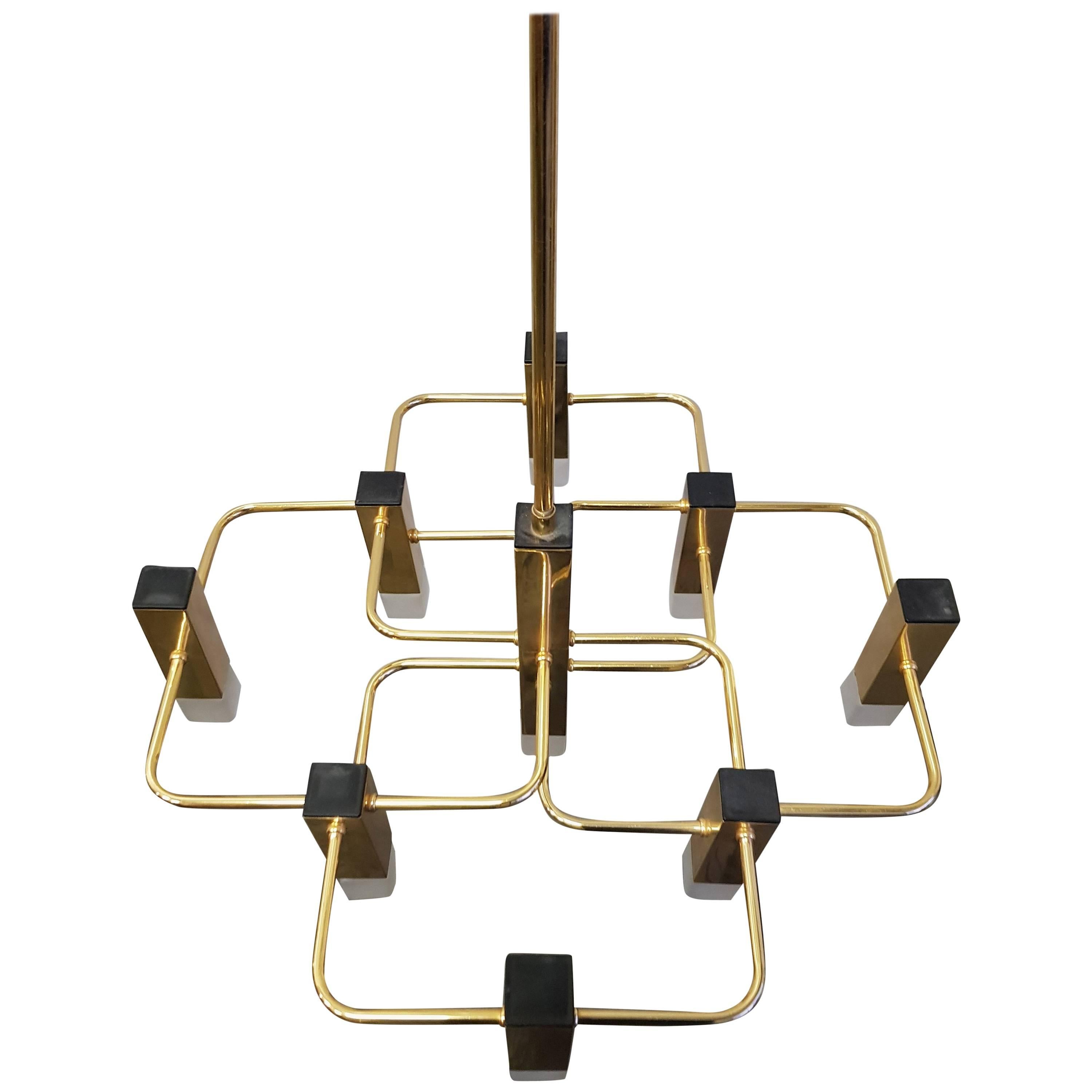 Stunning Gaetano Boulanger Sciolari sealing lamp.
Nine light points.
In excellent condition, all lamps are working and original! Inclusive one extra original lamp.