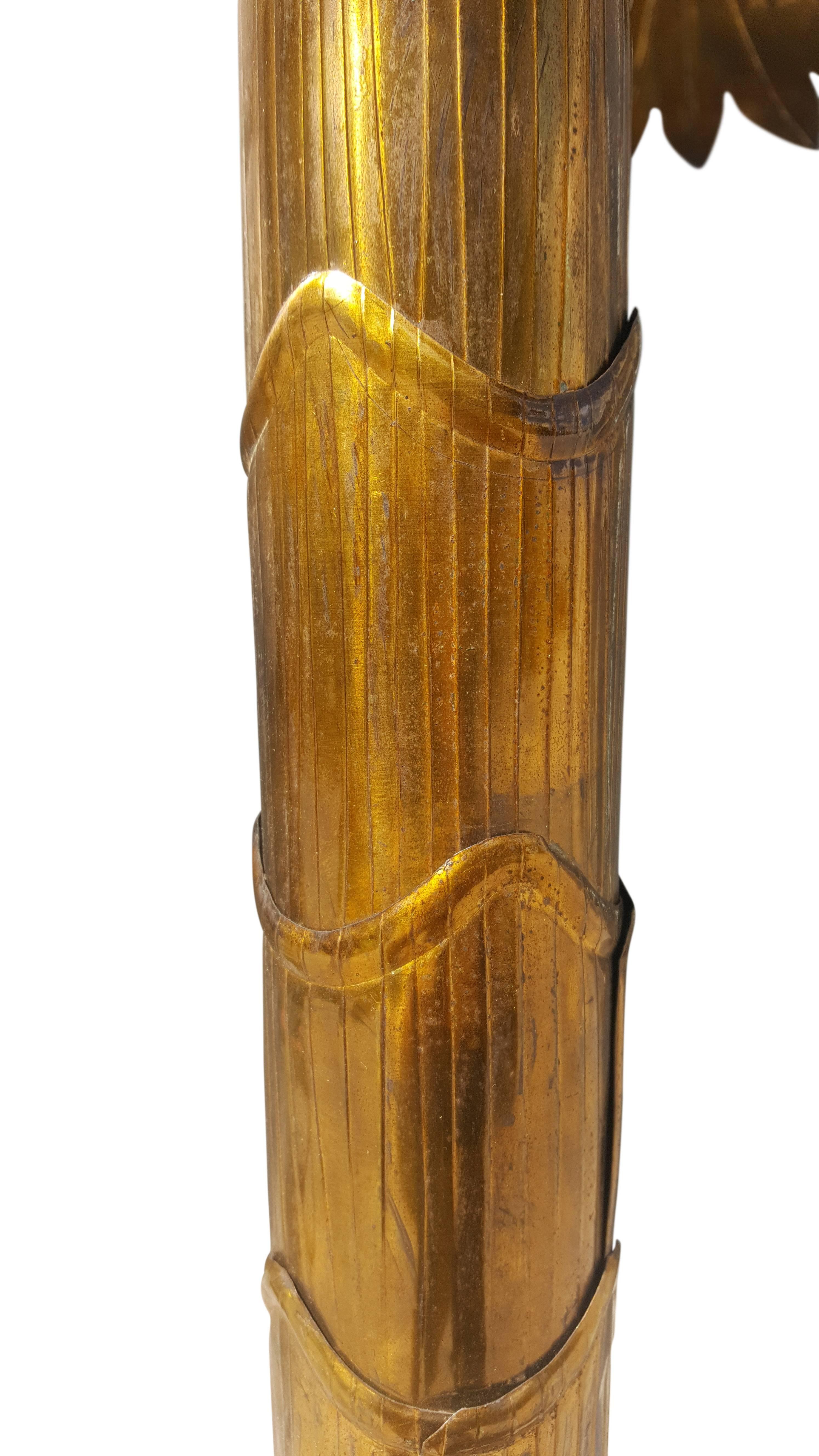 Gilt Gold Metal Decorative Palmtree, Mid Century