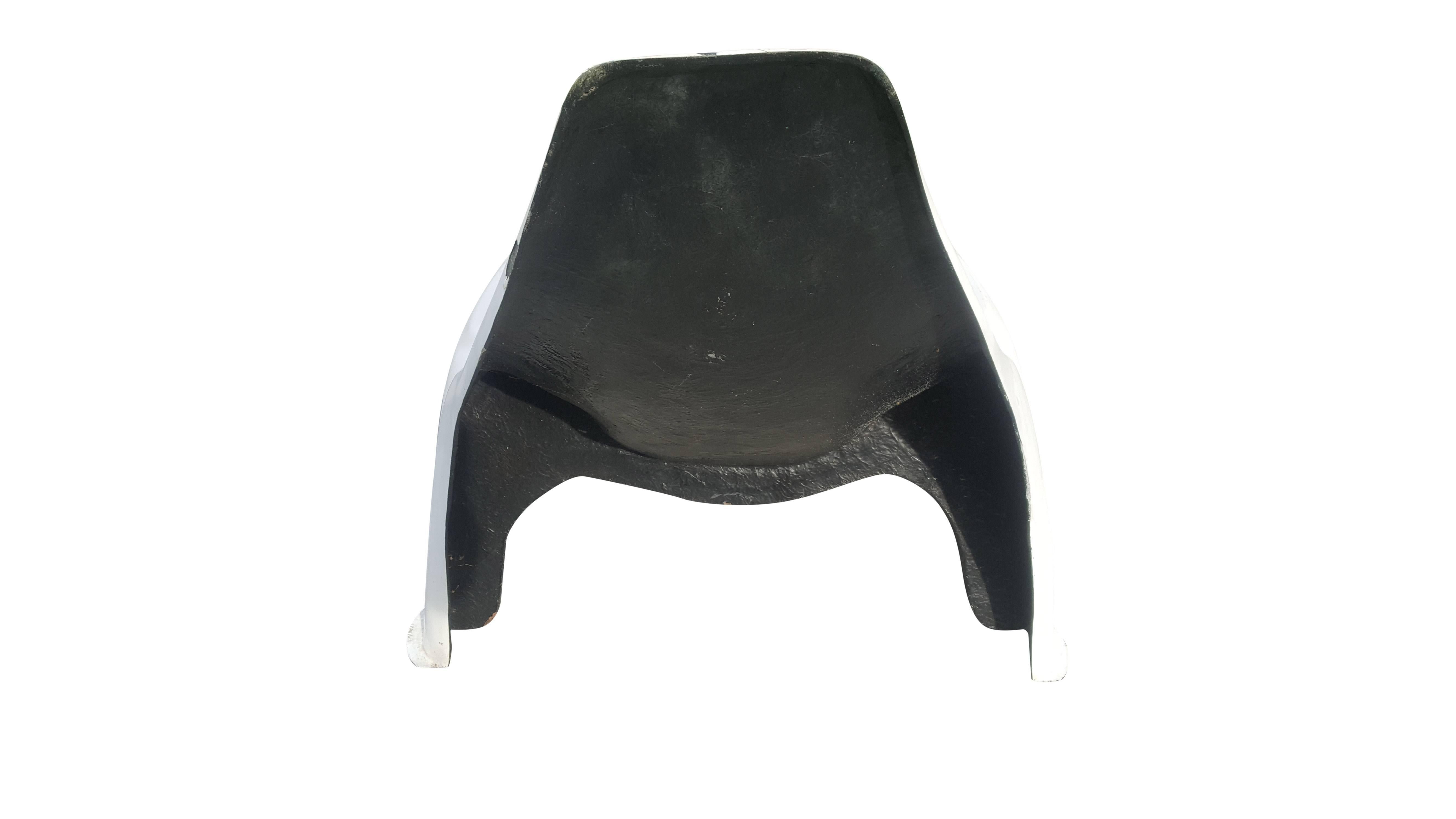 Mid-20th Century White Lounge Pool Chair, Mid-Century Modern For Sale