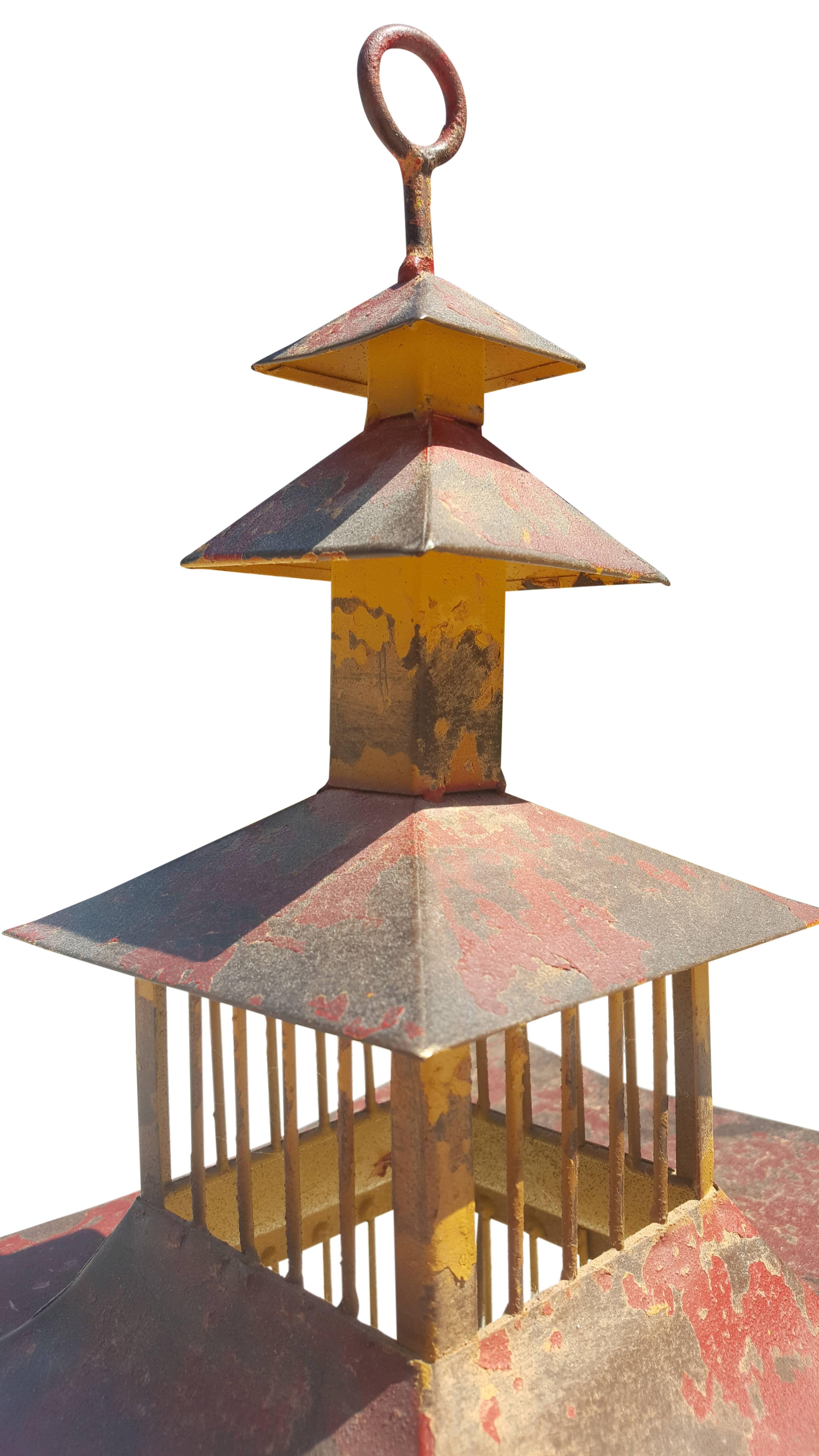 Japonisme 19th Century Japanese Antique Pagoda Shape Birdcage Decorative