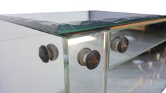 Antique Mirrored Art Deco Chest Drawers Commode Glass, 1930s