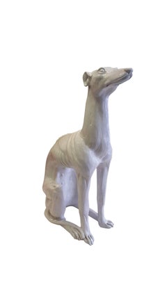 Italienischer Windhund/Hund aus Terrakotta, Mitte des Jahrhunderts, modern