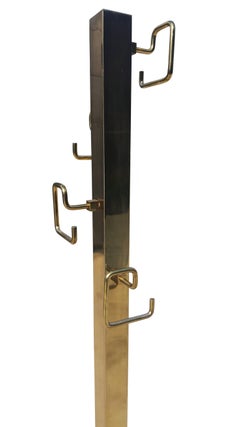 Brass Belgo Chrom Coat Rack Style Maison Jansen