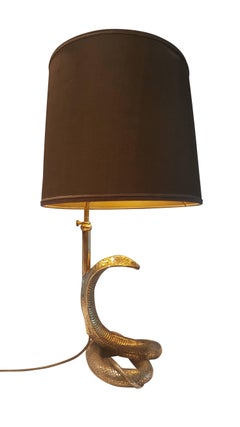 Cobra Table Lamp in Brass, 1970
