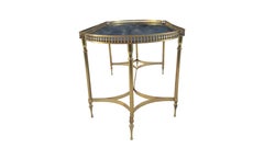 Hollywood Regency French Style Brass Glass Cocktail Table after Maison Jansen