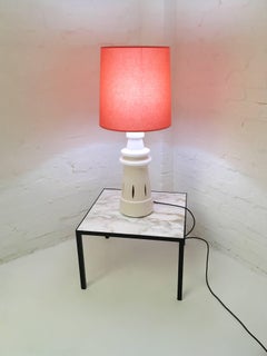 Huge Hand Decorated Ellis Pottery Ceramic Lamp Melbourne, 1960s