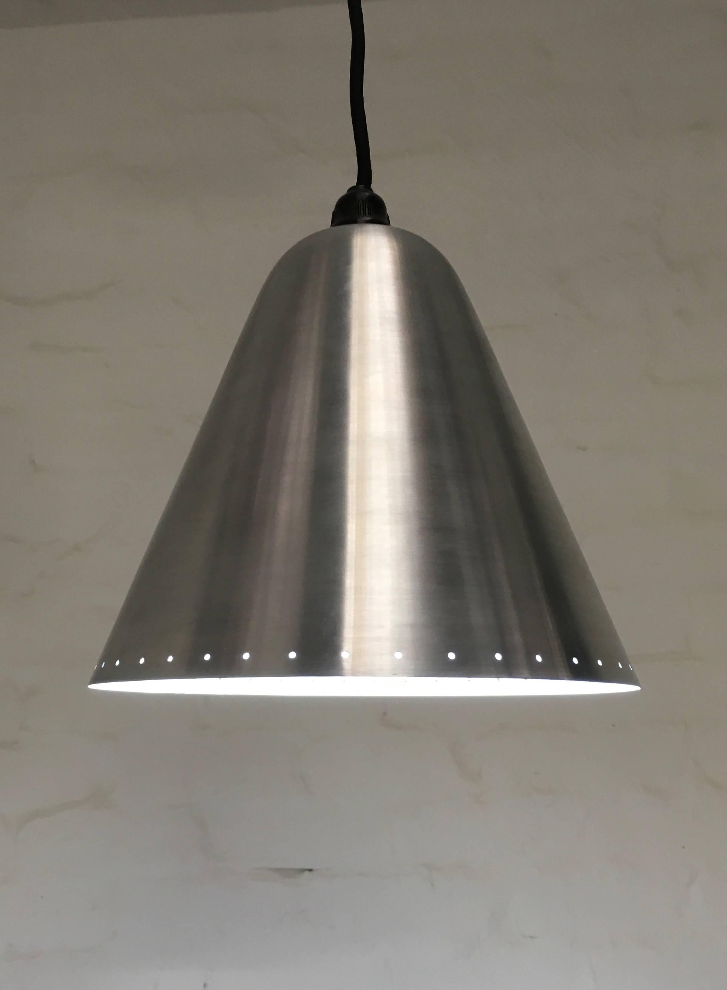 This fabulous original BECO pull-down makes ideal lighting over a desk, a kitchen bench or any area needing flexible task lighting. 

BECO pull-downs are rare in any condition - this one is near perfect. Rewired with black cloth cord, all other