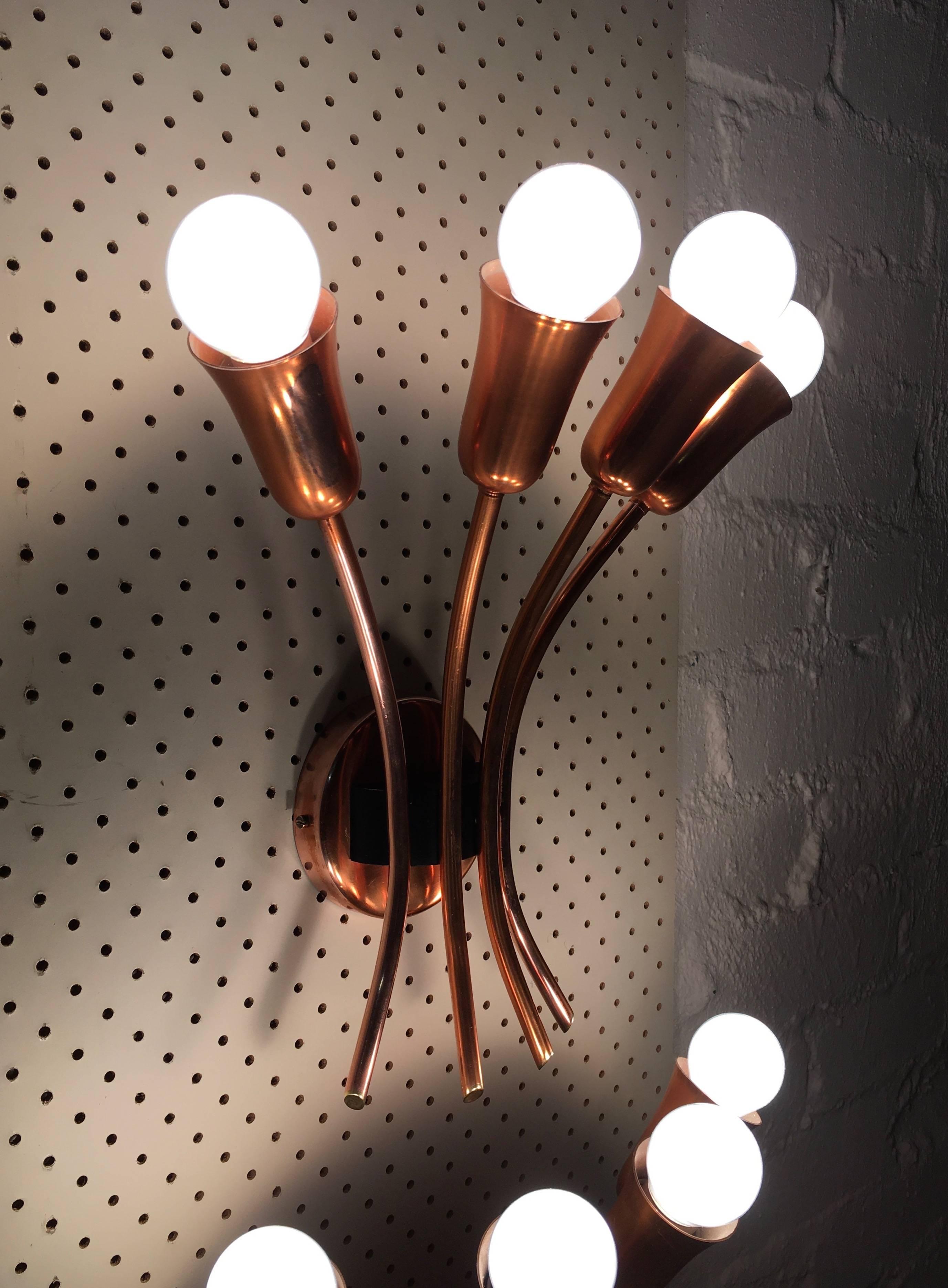 Australian Brown Evans and Co. 'BECO' Copper Wall Sconces for Anatol Kagan, Melbourne 1950s