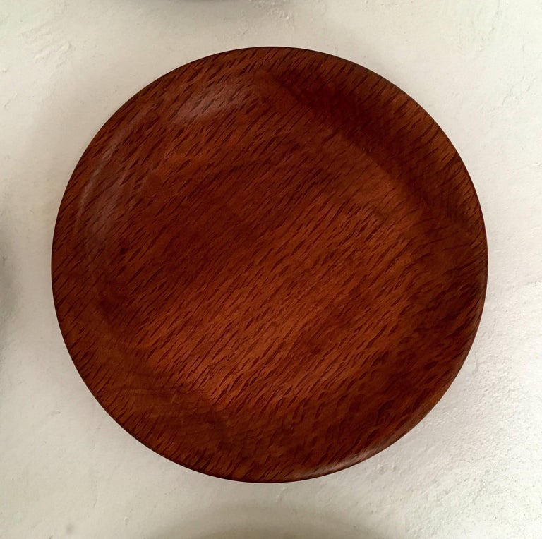 Six Vintage HandTurned Australian SheOak Timber Dinner Plates