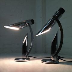 Futurist 'Tharsis' Chrome Desk Lamp by Fase, 1970s