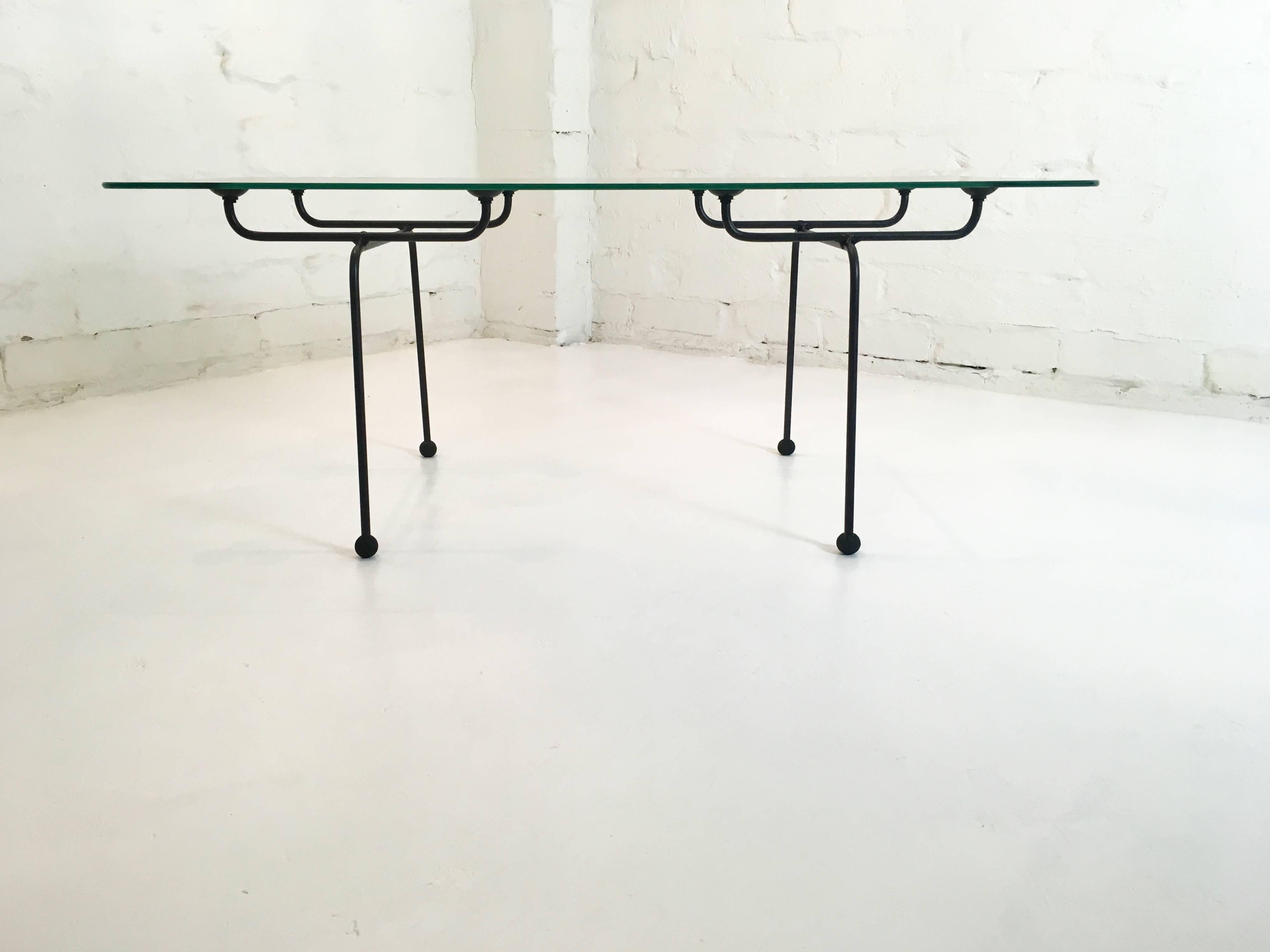 Mid-Century Modern Clement Meadmore Steel Rod and Glass Coffee Table Melbourne, circa 1952