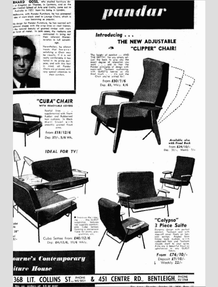 Calypso String Chair by Bernard Goss for Pandar, Melbourne, 1956 6