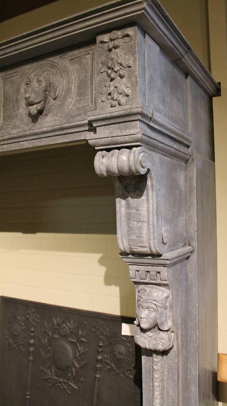 Very Beautiful Antique Fireplace mantel In Good Condition In Udenhout, NL