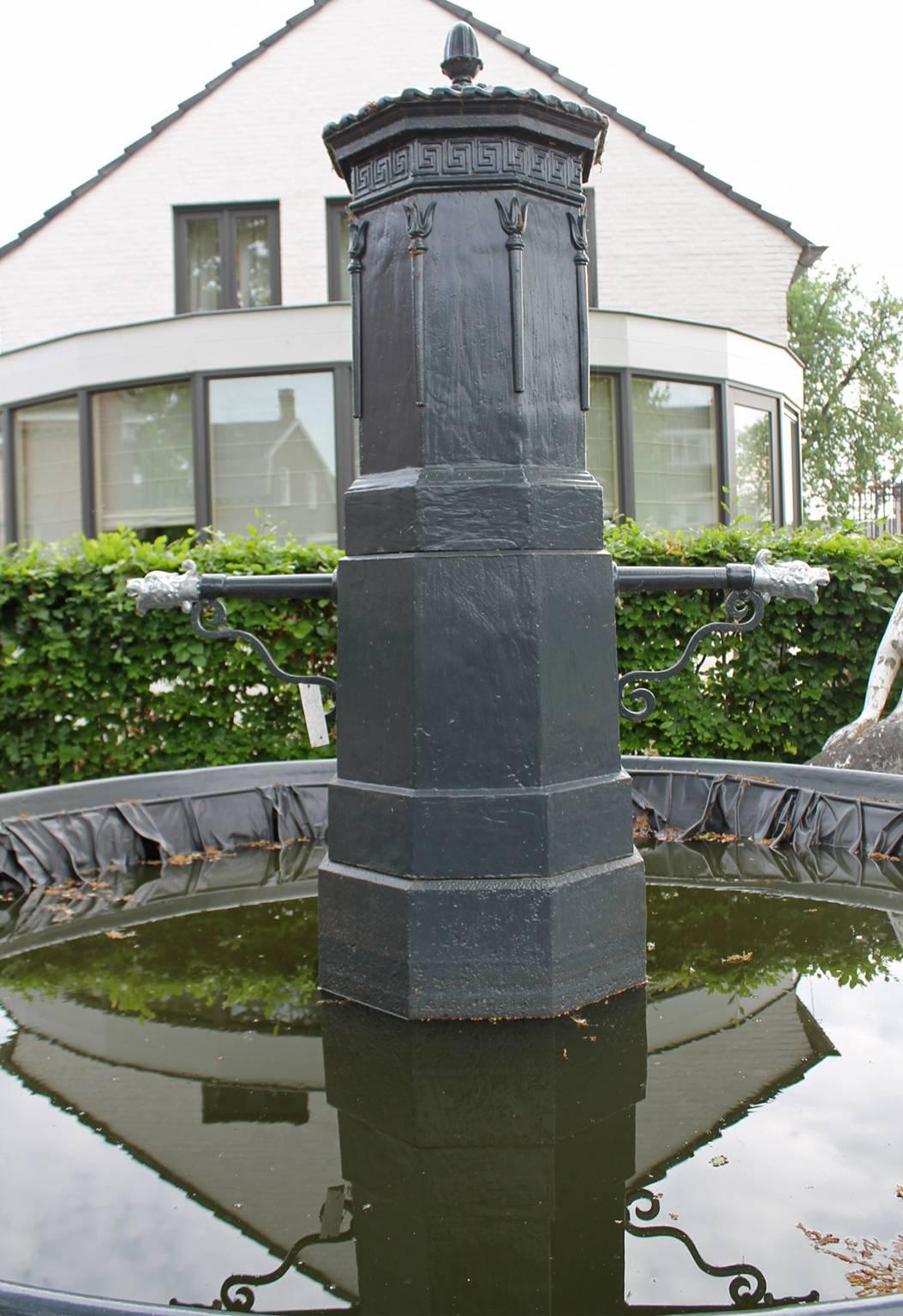 French Old Cast Iron Fountain Edge